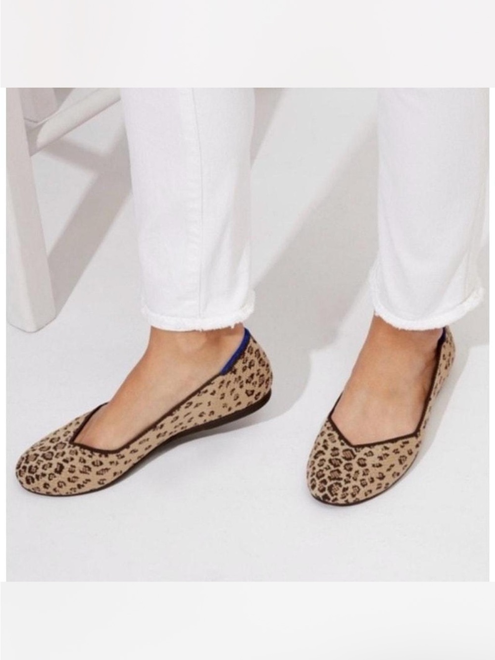NEW Rothy’s The Flat Round Toe Cheetah Print Leopard Flats Retired Size 8.5